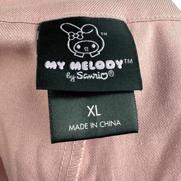 New My Melody by Sanrio Hot Topic Hello Kitty & Friends Pink Ruffle Shortalls XL - Picture 8 of 8